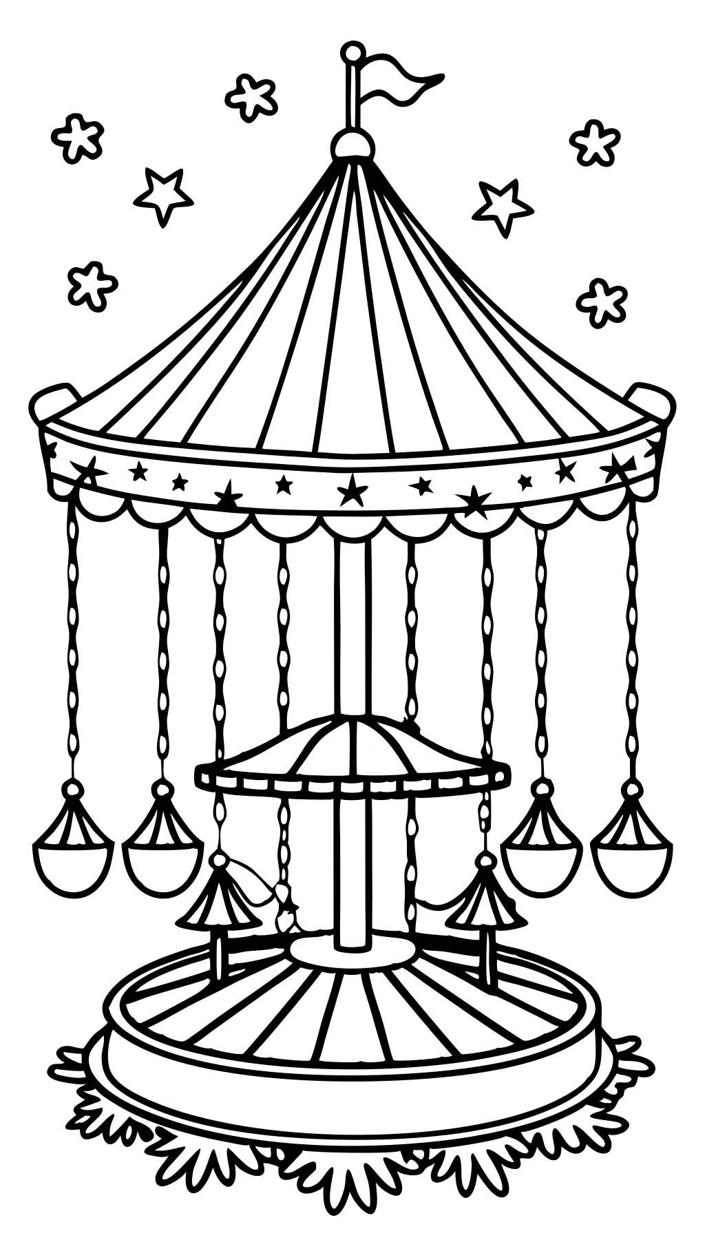 carnival swing ride coloring page